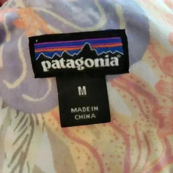 Patagonia Lost Flower Wide Leg Jumpsuit Floral Print Tencil Tie Back Size Medium - Picture 5 of 6